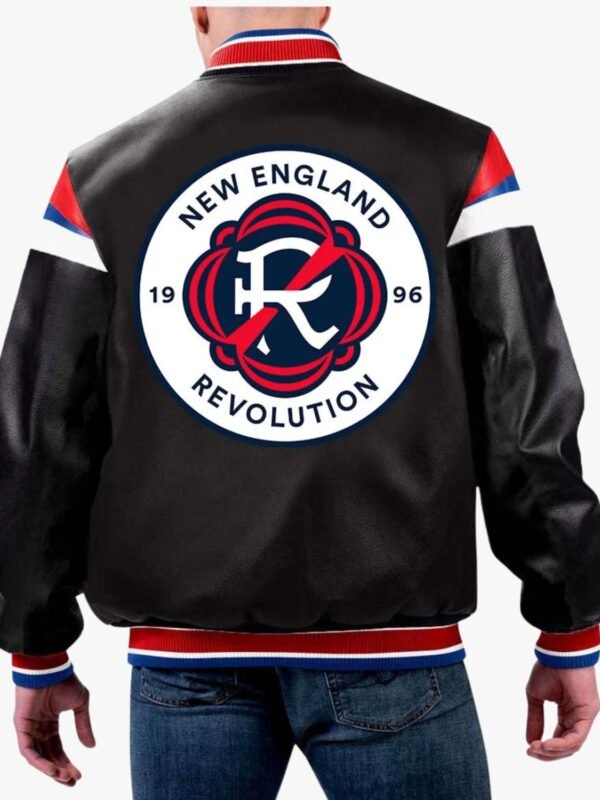 MLS New England Revolution Varsity Leather Jacket