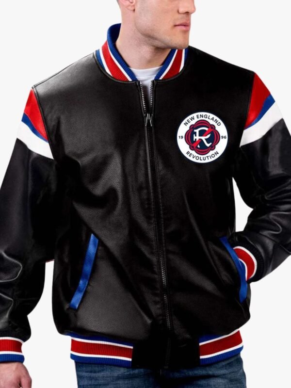 MLS New England Revolution Varsity Leather Jacket