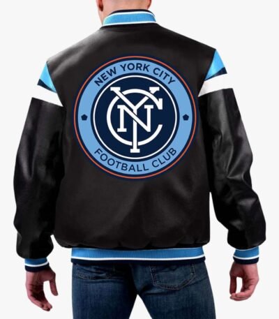 MLS New York City FC Varsity Leather Jacket