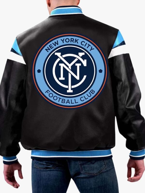 MLS New York City FC Varsity Leather Jacket