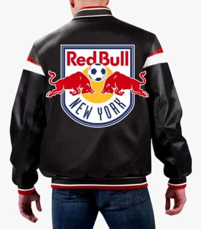 MLS New York Red Bulls Varsity Leather Jacket