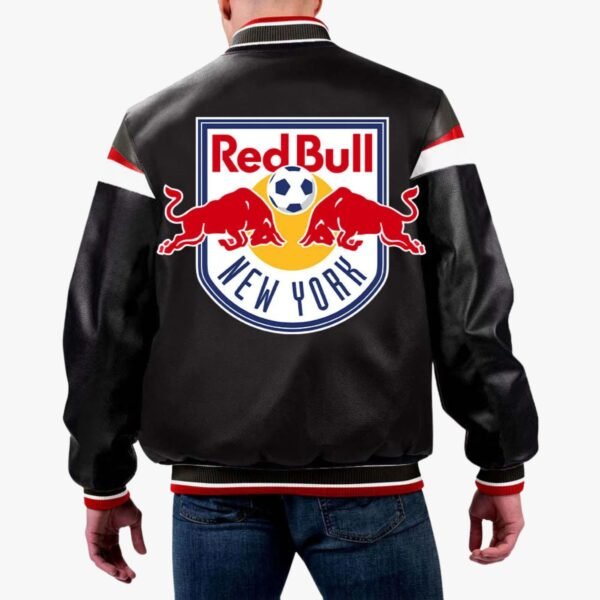 MLS New York Red Bulls Varsity Leather Jacket