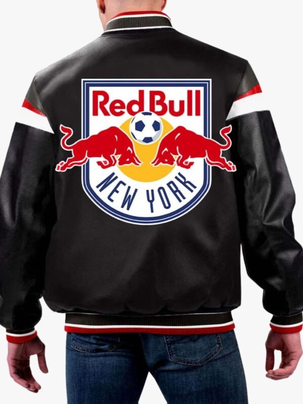 MLS New York Red Bulls Varsity Leather Jacket