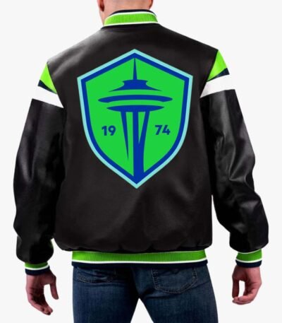 MLS Seattle Sounders FC Varsity Leather Jacket