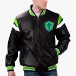 MLS Seattle Sounders FC Varsity Leather Jacket