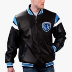 MLS Sporting Kansas City Varsity Leather Jacket