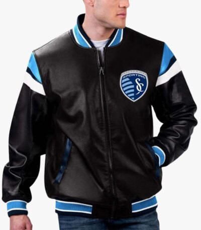 MLS Sporting Kansas City Varsity Leather Jacket