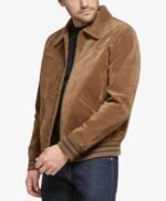 Mac Mens Cognac Real Suede Bomber Jacket