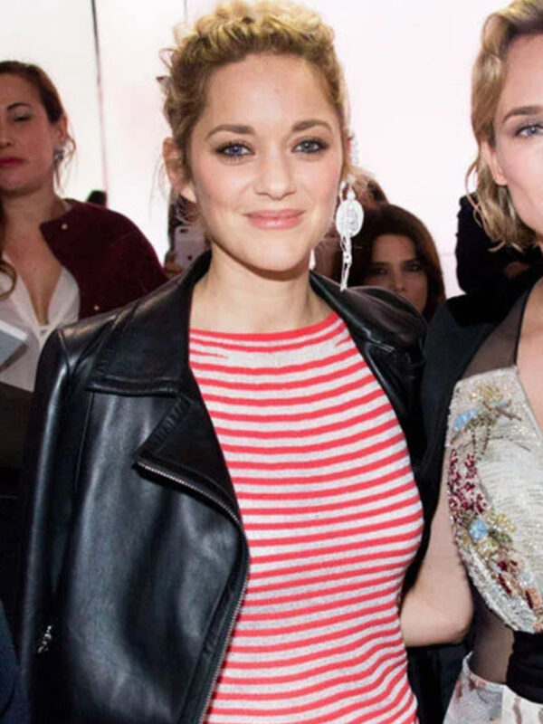 Marion Cotillard Black Leather Jacket