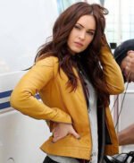 Megan Fox Yellow Leather Jacket