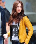 Megan Fox Yellow Leather Jacket