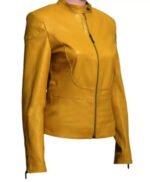 Megan Fox Yellow Leather Jacket