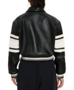 Men And Women Black Cropped Legend Leather Jacket