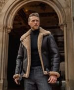 Men B3 Aviator Jacket Shearling Leather Jacket