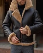 Men B3 Aviator Jacket Shearling Leather Jacket