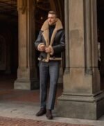 Men B3 Aviator Jacket Shearling Leather Jacket