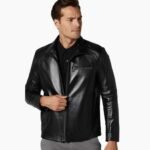 Men Bernie Classic Black Leather Jacket