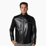 Men Bernie Classic Black Leather Jacket