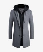 Men Casual Warm Winter Wool Coat