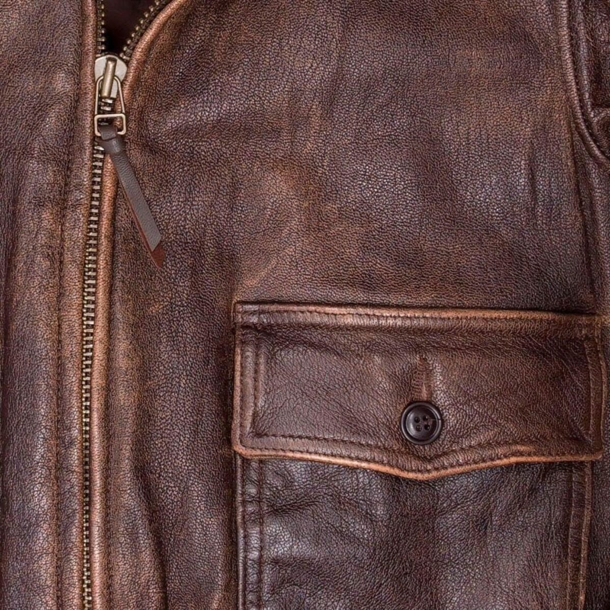 Men Distressed Flight Jacket