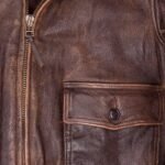 Men Distressed Flight Jacket