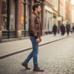 Men Distressed Flight Jacket