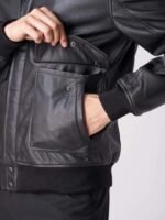 Men Midnight Maverick Fur Aviator Jacket