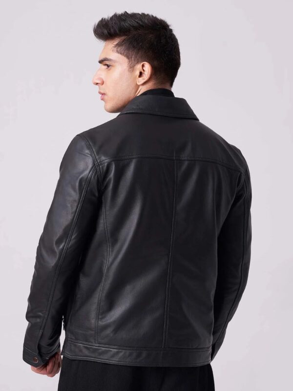 Men Shadow Luxe Leather Jacket