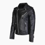 Men Slim Fit Motorcycle Leather Jacket