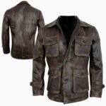 Men Stylish Cafe Racer Biker Distressed Brown Leather Jacket