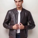 Men Urban Luxe Brown Bomber