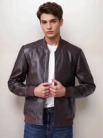 Men Urban Luxe Brown Bomber