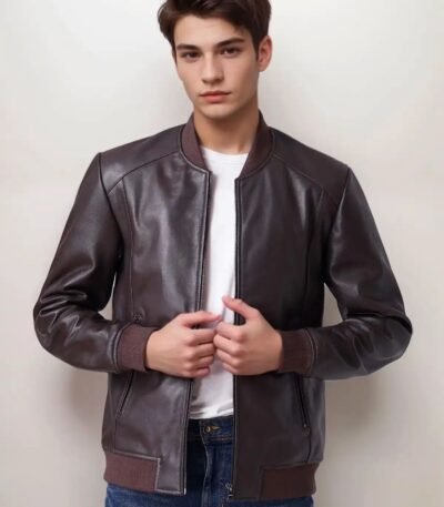 Men Urban Luxe Brown Bomber