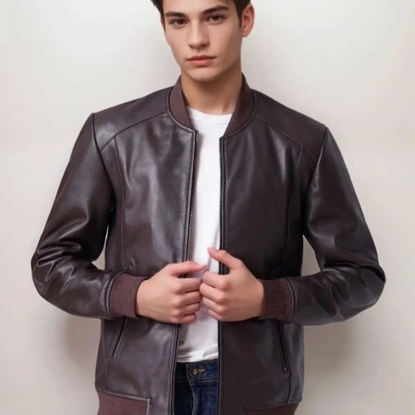 Men Urban Luxe Brown Bomber