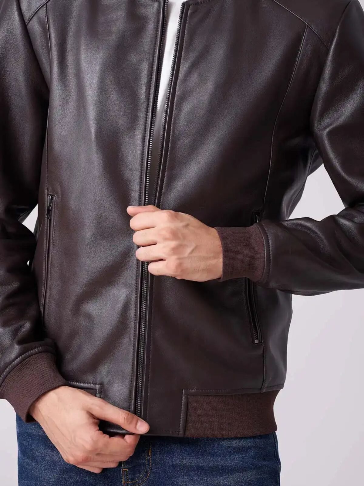 Men Urban Luxe Brown Bomber