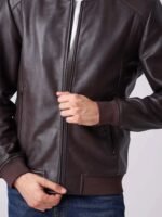 Men Urban Luxe Brown Bomber