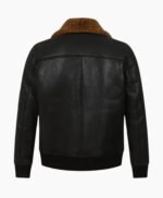 Men's Black Bomber Aviator Shearling Jacket