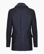 Men's Black Classic Faux Fur Style Leather Coat