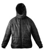 Mens Black Hooded Puffer Jacket