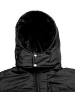 Mens Black Hooded Puffer Jacket