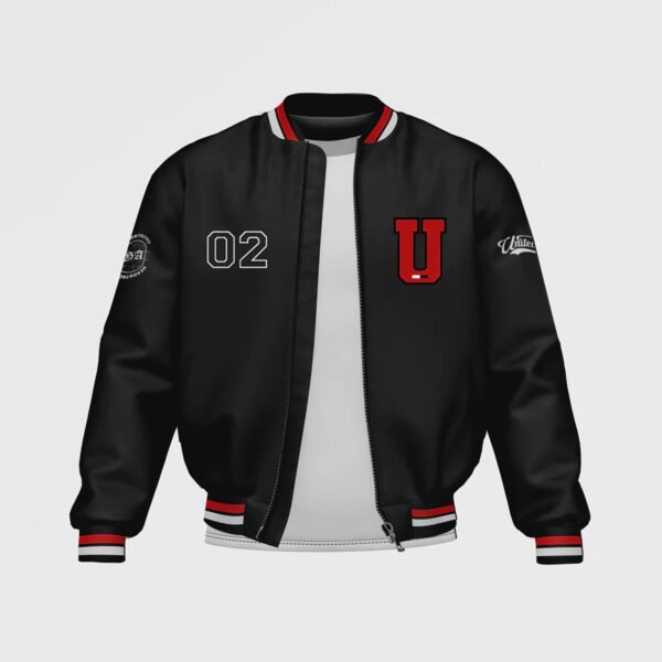 Men's Black Satin Bomber Jacket