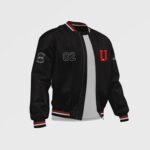 Men's Black Satin Bomber Jacket