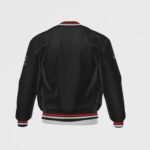 Men's Black Satin Bomber Jacket