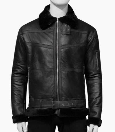 Men's Black Shearling Jacket