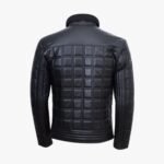 Men's Block Quilted Leather Jacket