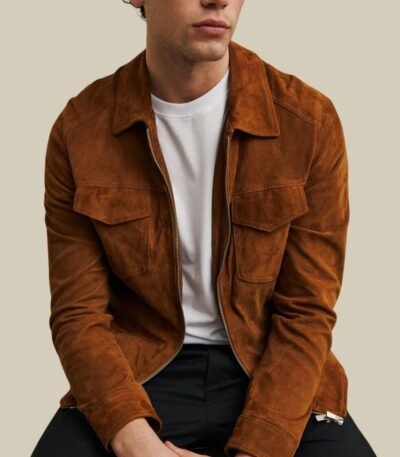Men's Brown Genuine Suede Soft Leather Jacket