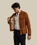 Men's Brown Genuine Suede Soft Leather Jacket