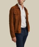 Men's Brown Genuine Suede Soft Leather Jacket