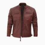 Men's Brown Motorcycle Leather Jacket