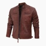 Men's Brown Motorcycle Leather Jacket